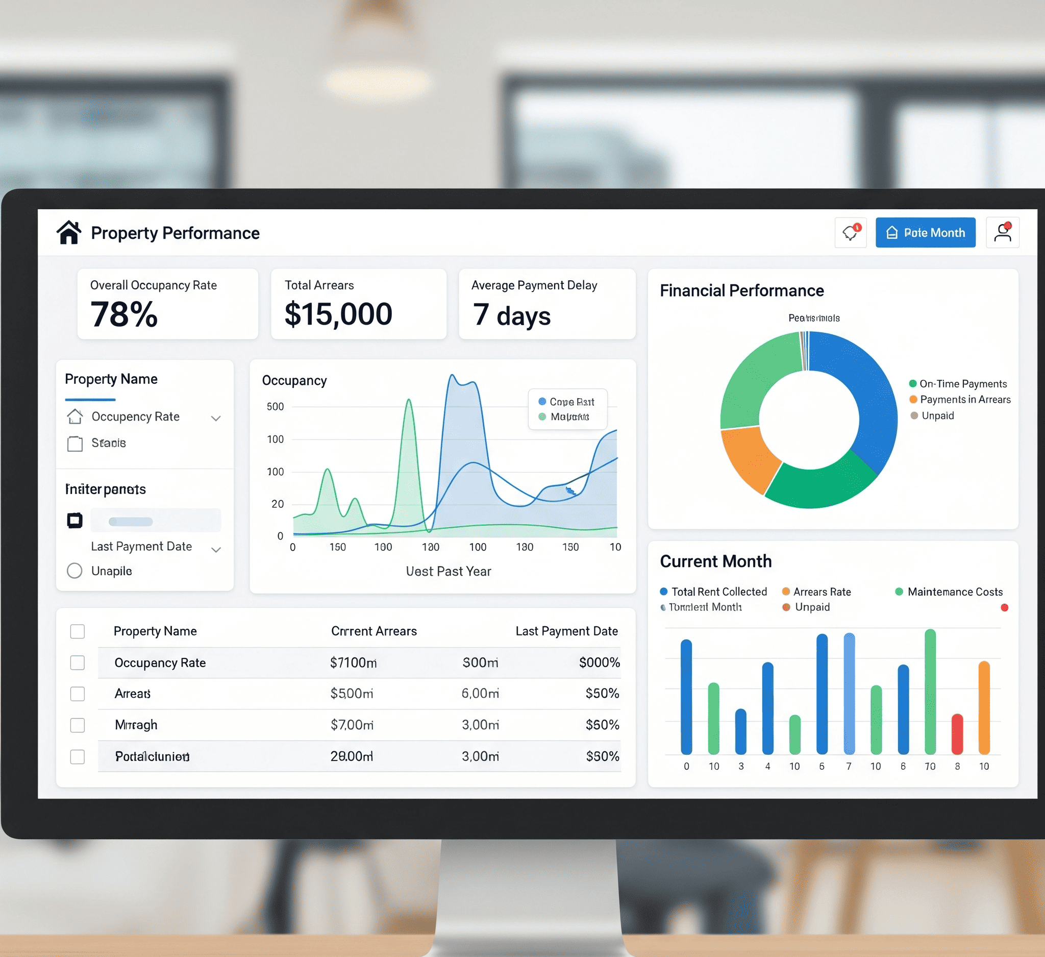 Property analytics dashboard